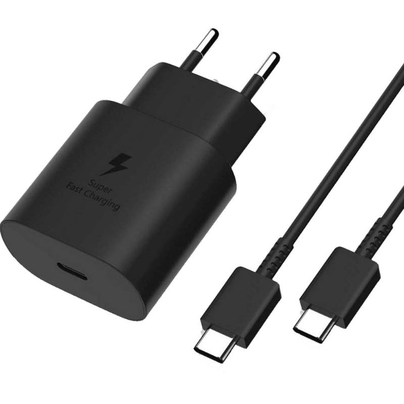chargeur samsung usb c 25w 3a – noir